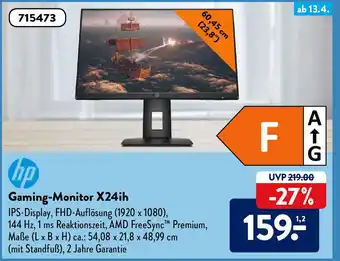 Aldi Süd hp Gaming Monitor X24ih Angebot