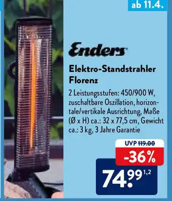 Aldi Nord Enders Elektro Standstrahler Florenz Angebot