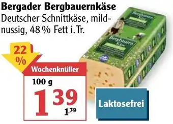 Globus Bergader Bergbauernkäse 100g Angebot