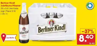 Netto Marken-Discount Berliner Kindl Jubiläums Pilsener 20x0,5L Kiste Angebot