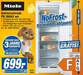 expert Techno Land Miele Gefrierschrank FN 26062 ws Angebot