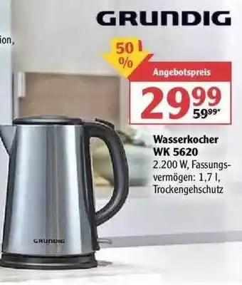 Globus Grundig Wasserkocher Wk5620 Angebot