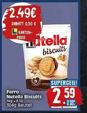 Elli Markt Ferro Nutella Biscuits Angebot