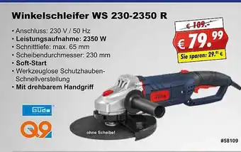 Stabilo Fachmarkt Winkelschleifer Ws 230-2350 R Güde Angebot