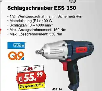 Stabilo Fachmarkt Schlagschrauber Ess 350 Güde Angebot