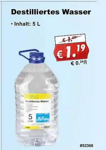 Stabilo Fachmarkt Destilliertes Wasser Angebot