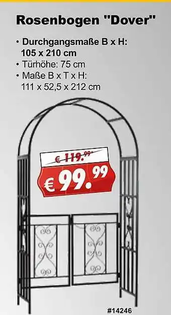 Stabilo Fachmarkt Rosenbogen „dover“ Angebot