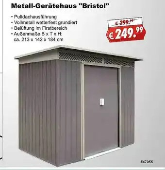 Stabilo Fachmarkt Metall-gerätehaus „bristol“ Angebot