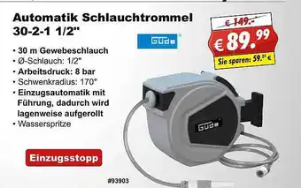 Stabilo Fachmarkt Automatik Schlauchtrommel 30-2-1 1-2 Angebot