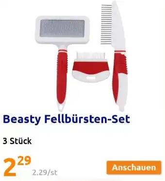 Action Beasty Fellbürsten Set 3 Stück Angebot