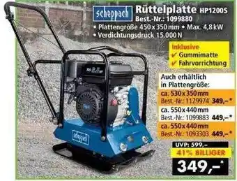 Norma24 Scheppach Rüttelplatte Hp1200s Angebot