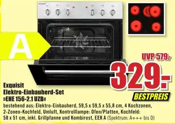 B1 Discount Baumarkt Exquisit Elektro Einbauherd Set EHE 156-2.1 UZB Angebot