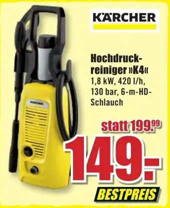 B1 Discount Baumarkt Kärcher Hochdruckreiniger K4 Angebot