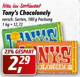 Simmel Tony's Chocolonely 180g Packung Angebot