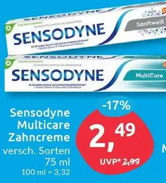 Budni Sensodyne Multicare Zahncreme 75ml Angebot