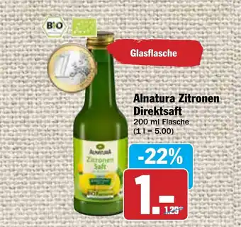 AEZ Alnatura Bio Zitronen Direktsaft 200 ml Angebot