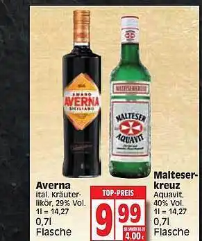 Edeka Averna, Malteserkreuz Angebot