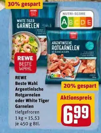 REWE Kaufpark Rewe Beste Wahl Argentinische Rotgarnelen Oder White Tiger Garnelen Angebot