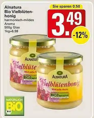 WEZ Alnatura Bio Vielblüten Honig Angebot