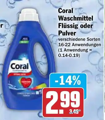 AEZ Coral Waschmittel Flussig o. Pulver Angebot