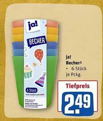 REWE Ja! Becher Angebot