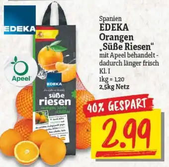 NP Discount Spanien Edeka Orangen Süße Riesen 2,5kg Netz Angebot