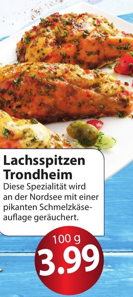Lachsspitzen Trondheim 100g Angebot bei Famila Nord Ost