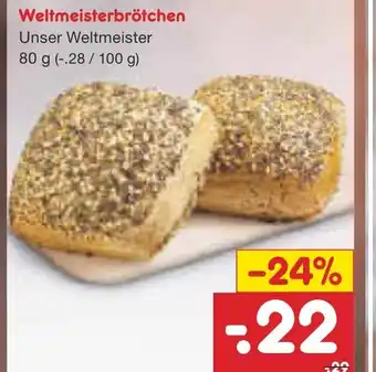 Netto Marken-Discount Weltmeisterbrötchen 80 g Angebot