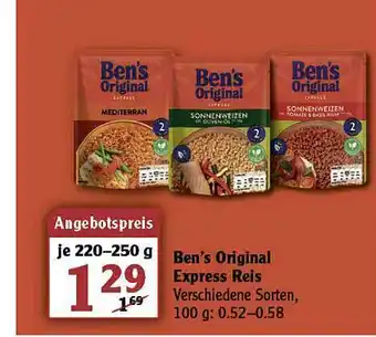 Globus Ben's Original Express Reis Angebot