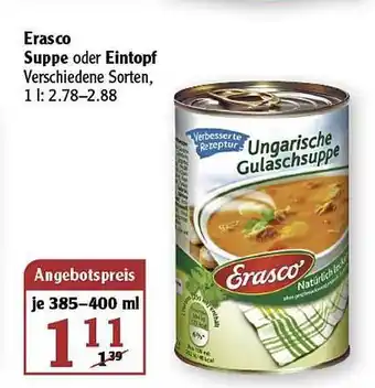 Globus Erasco Suppe Oder Eintopf Angebot