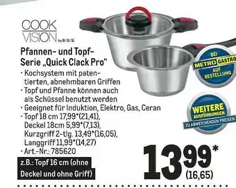 METRO Cook Vision Pfannen- Und Topf-serie „quick Clack Pro“ Angebot