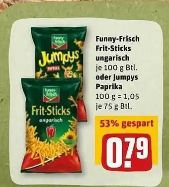 REWE Kaufpark Funny-frisch Frit-sticks Ungarisch Oder Jumpys Paprika Angebot