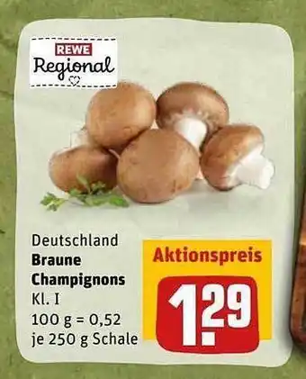 REWE Kaufpark Deutschland Braune Champignons Angebot