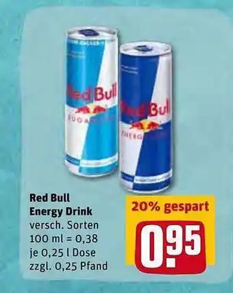 REWE Kaufpark Red Bull Energy Drink Angebot