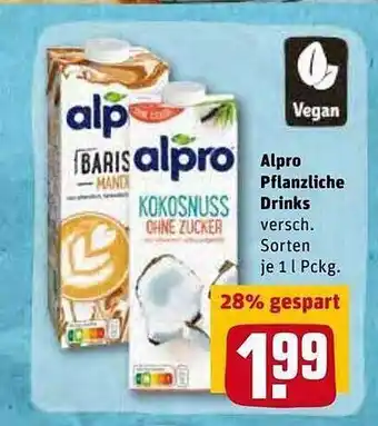 REWE Kaufpark Alpro Pflanzliche Drinks Angebot