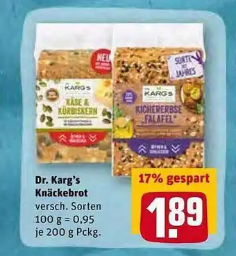 REWE Kaufpark Dr. Karg's Knäckebrot Angebot