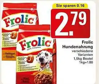 WEZ Frolic Hundenahrung Angebot