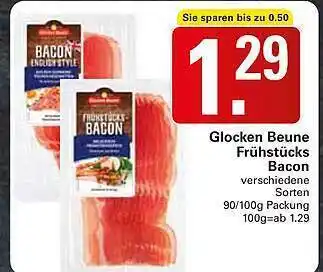 WEZ Glocken Beune Frühstücks Bacon Angebot