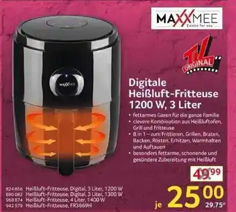 Selgros Maxxmee Digitale Heißluft-fritteuse 1200w Angebot