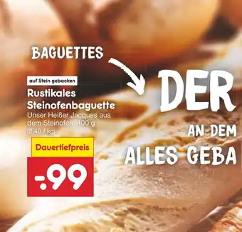 Netto Marken-Discount Rustikales Steinofenbaguette 400 g Angebot