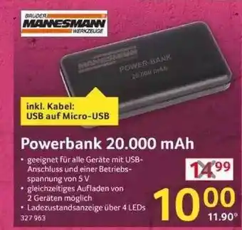 Selgros Mannesmann Powerbank 20.000 Mah Angebot