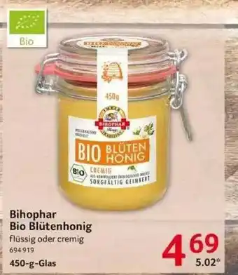 Selgros Bihophar Bio Blütenhonig Angebot