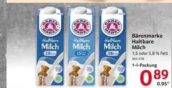 Selgros Bärenmarke Haltbare Milch Angebot