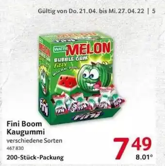 Selgros Fini Boom Kaugummi Angebot