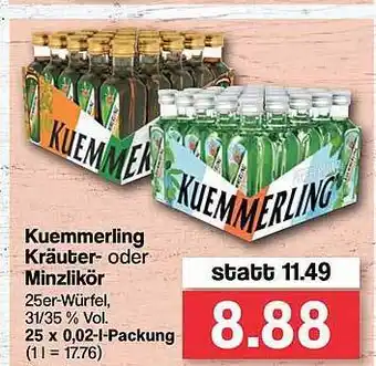 Famila Nord West Kuemmerling Kräuter- Oder Minzlikör Angebot