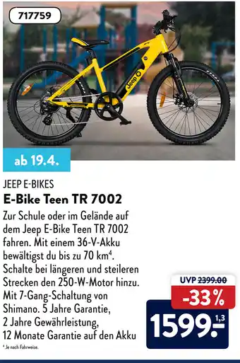 Aldi Süd Jeep E-Bike Teen TR 7002 Angebot