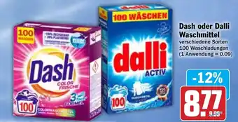 Hit Dash oder Dalli Waschmittel 100 Waschladungen Angebot