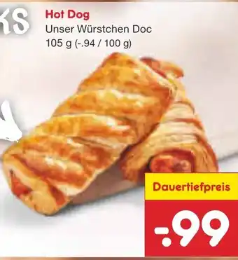 Netto Marken-Discount Hot Dog 105 g Angebot