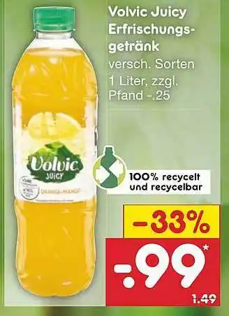 Netto Marken-Discount Volvic Juicy Erfrischungsgetränk Angebot