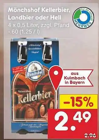 Netto Marken-Discount Mönchshof Kellerbier, Landbier Oder Hell Angebot